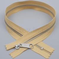 YKK Молния металлическая DFL (тип 5) (никель), (40см), один бегунок, неразъемная, бежевый (167)