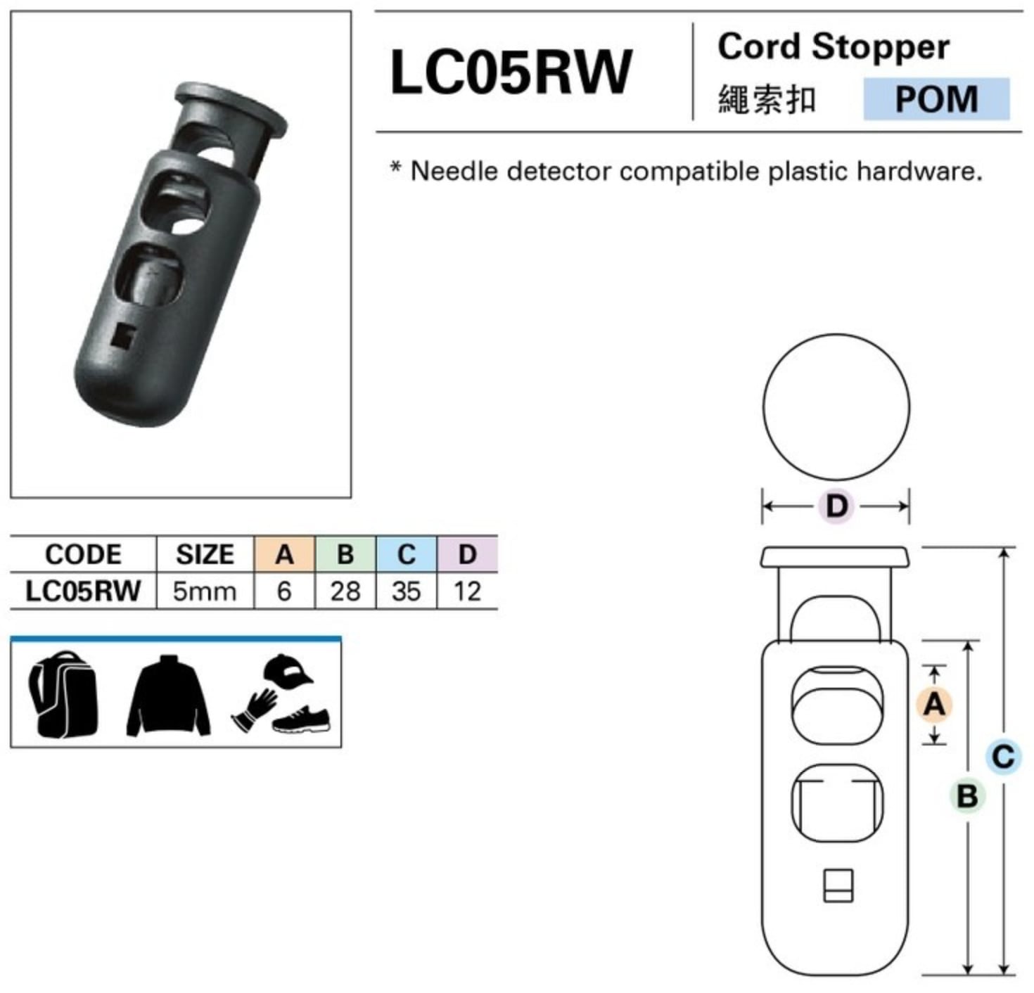 Фиксатор шнура LC05RW