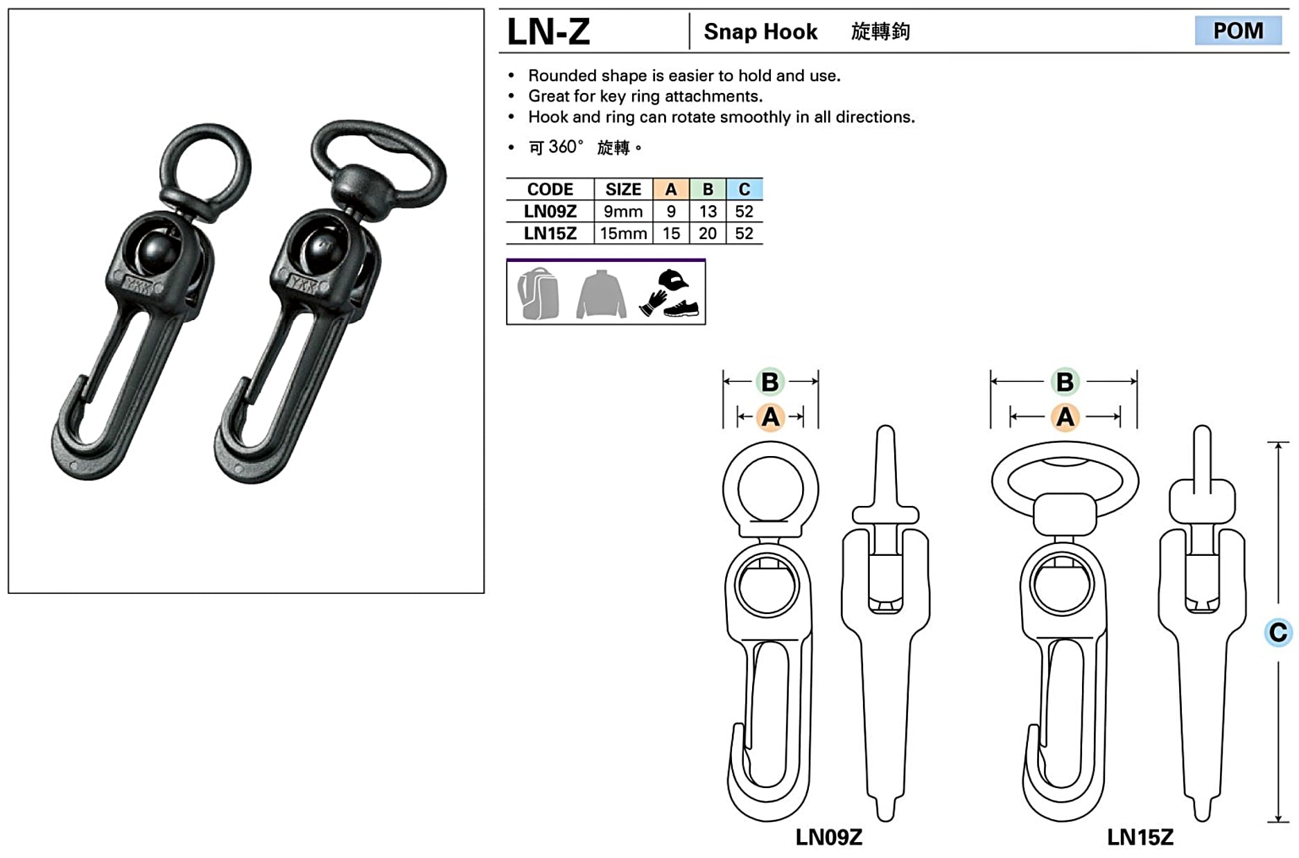 Карабин YKK LNZ