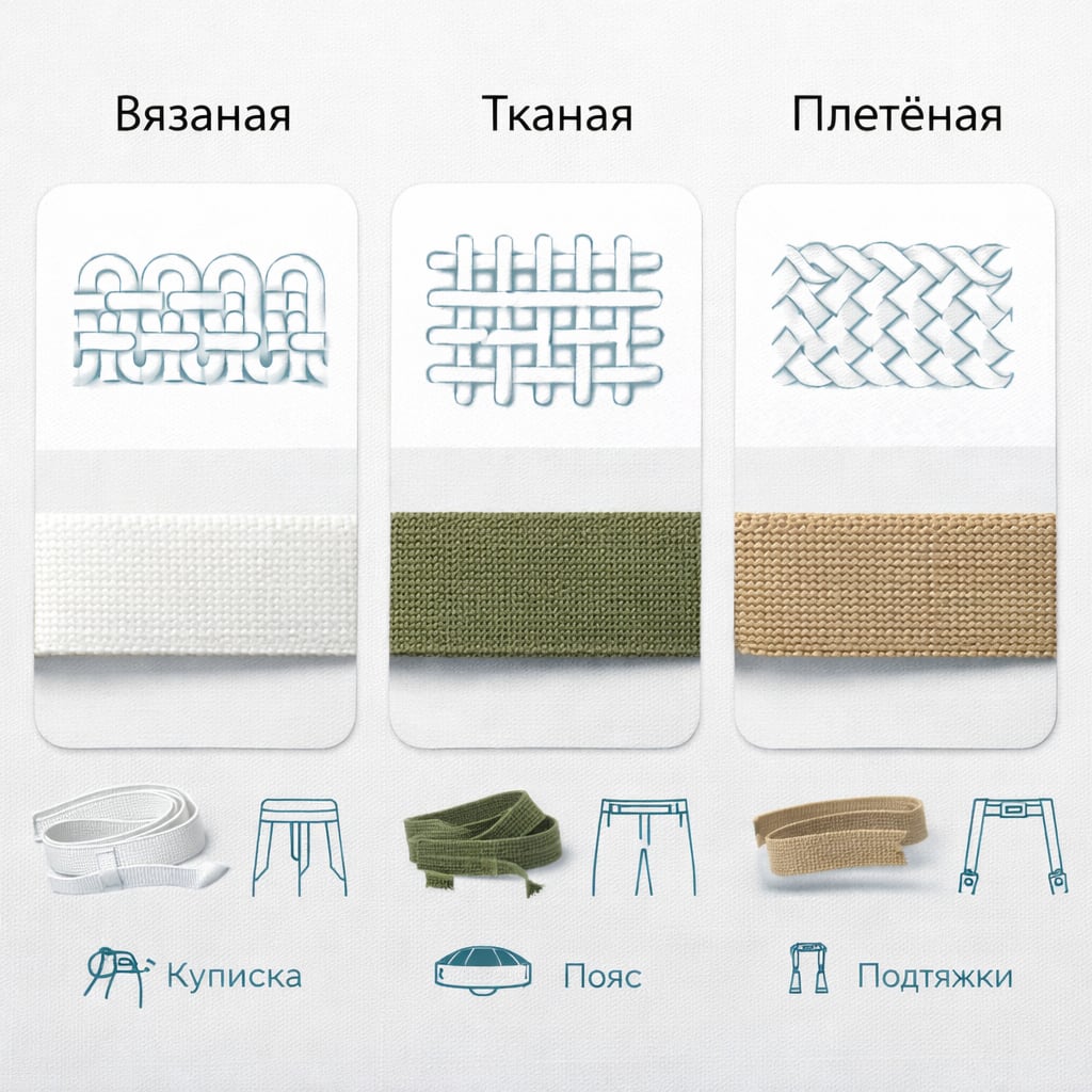 Резинка по типу плетения